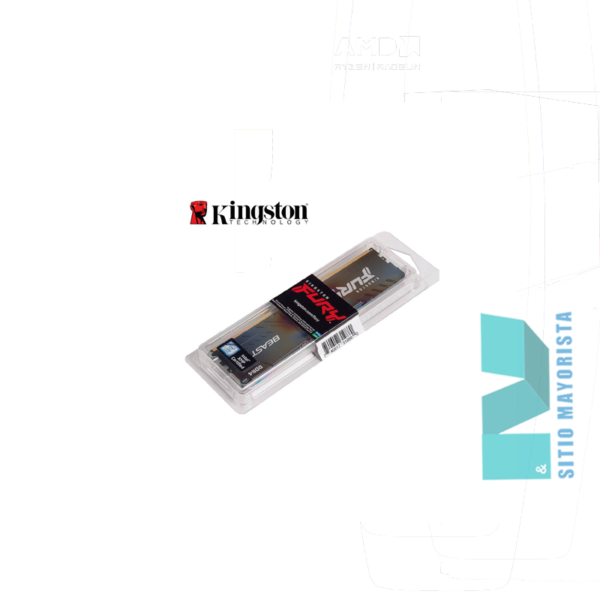 MEMORIA 8GB DDR4 KINGSTON FURY BEAST BUS 3200MHZ BLACK - Imagen 2